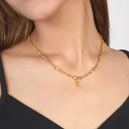 jhb Gold Plated Daily Wear Short Chain Gold-plated Plated Brass, Copper Chain image 3