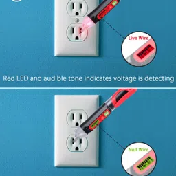 uptodateprouducts Wintact Adjustable Sensitive, Live/Null Wire Breakpoint Tester with Flashlight Digital Voltage Tester image 2