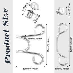 adbee Flower Shape Jeans Tightening Clips Waist Tightener Instant Clips for Loose Jean Metal Buttons image 4