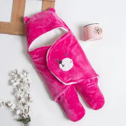 baby zone Printed Single Hooded Baby Blanket forAC Room image 3