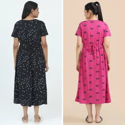 mayaval Pack of 2 Women Maternity/Nursing Nighty image 2