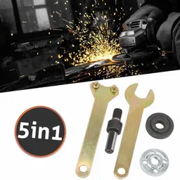 futurekart Electric Drill Variable Angle Grinder Connecting Rod Round Handle Converter 5 in 1 Set Hand Tool Kit image 2