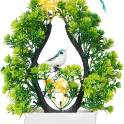 poka Artificial Plants With Bird For Home, Room decoration, Bedroom, House & wedding Bonsai Wild Artificial Plant with Pot-picture-26