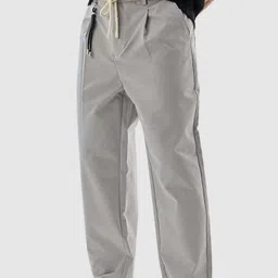 snitch Men Relaxed Grey Polyester Trousers image 2