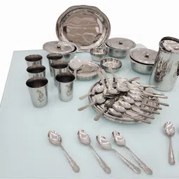 Pack of 51 Stainless Steel stainless steel dinner set 51pcs Dinner Set Dinner Set-image-4