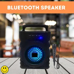 GUGGU 301(PORTABLE WIRELESS BLUETOOTH SPEAKER) Crystal Clear SoundWith Karaoke MicQ291 5 W Bluetooth Laptop/Desktop Speaker-picture-14