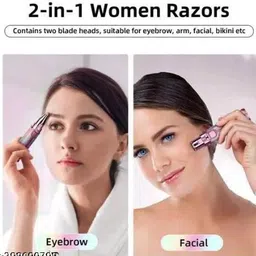 MATRADER 2 in 1 USB Charging A3 Eyebrow Trimmer, Face,Upper Lips, Nose Hair Removal Trimmer with Led Light, Face/Facial Hair Remover for Women Cordless Epilator image 3