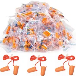 koccido 15 Pair Ear Plug Corded Foam Use For Noise Cancellation,Underwater,Study,Travel Ear Plug & Nose Clip image 3