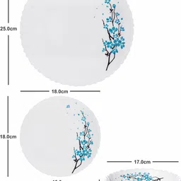 cello Pack of 20 Opalware Glass Dinner Set of 20pcs Dinner Set image 3