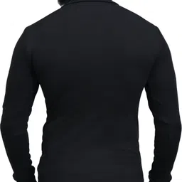 clothster Men Solid Turtle Neck Black Sweater image 2