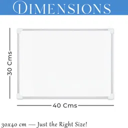eduway Magnetic 30x40 Cms Double Sided White Board with 1 Magnetic Marker & 2 Magnet Buttons Dual Side Useable Board Aluminium Frame for Use in Schools, Home, Office Whiteboards image 2
