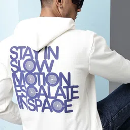 lewel Men Full Sleeve Printed Hooded Sweatshirt image 4