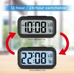 houseofmalik Analog-Digital Black Clock image 4