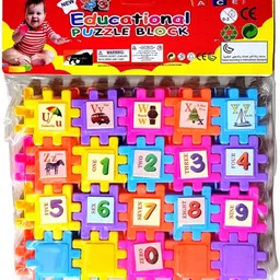 tks papa toys ABCD & 123 Block Game - Colorful Different Pack A to Z & 0 to 9 Model Building Kit image 3