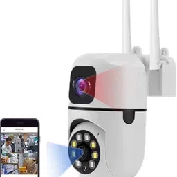 AVOIHS Smart CCTV WiFi 1080p HD Dual Lens PTZ IP 360° Camera TwoWay Audio Night Vision Security Camera-image-0