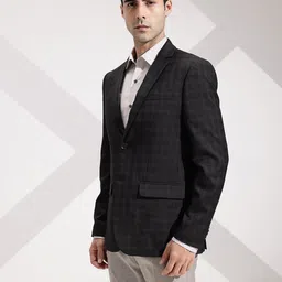 invictus Men Checkered Single Breasted Formal Blazer image 5