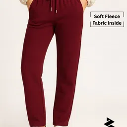 blinkin Women Solid Maroon Track Pants-picture-15