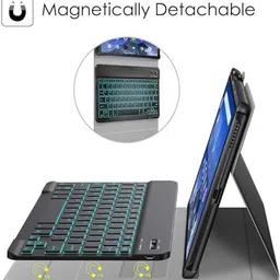 Proelite BacklitTouchPadKeyboardA9PlusBlk Bluetooth Standard Tablet Keyboard Compatible with Desktop, Laptop, Mac image 3