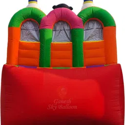 jumping jhula Inflatable Slide Bouncy ,Mickey Theme 12x18 Feet Size3 Line With Multi Color Inflatable Hoppers & Bouncer image 4