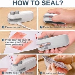 singhal trustmart Mini Bag Sealer & Cutter Hand Held Heat Sealer image 3