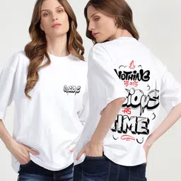 alone eagle Women Printed Round Neck Pure Cotton White T-Shirt-picture-22