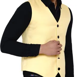 jihuzur Solid Men Waistcoat image 3