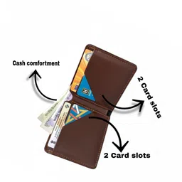 shezoon classic Men Formal Brown Artificial Leather Wallet image 2