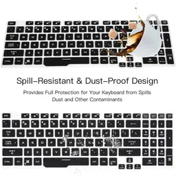 Saco Keyboard Protector 15.6 Inch, 17.3 Inch Laptop Dust Cover for Asus TUF Gaming F15 FX507ZM-ES74,TUF Dash 15 FX517ZM-AS73 15.6Inch Gaming Laptop Keyboard Skin image 4