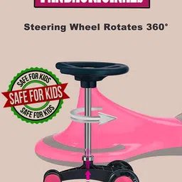 pandaoriginals Premium Plasma IMPORTED Magic Car Tricycle| Best IN Segment For Kids| Strong & Durable Swing Car Ride on Musical | ISI Certified High Quality as per International Standards Red #Just here Tricycle image 5