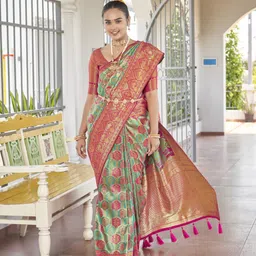 manohari Woven Banarasi Jacquard Saree-picture-20