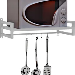 saifix Containers Kitchen Rack Metal Wall-Mount Microwave, Kitchen Storage Rack, Including Hooks Iron-picture-18