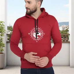 houseofcommon Men Full Sleeve Graphic Print Hooded Sweatshirt-picture-15