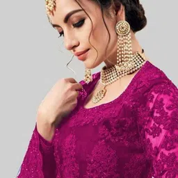 house of common Embroidered Semi Stitched Lehenga Choli image 4