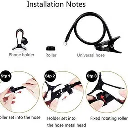 Wanzhow TOP Quality Lazy Stand With Adjustable 360 Rotating Phone Holder Clip Flexible Mobile Holder image 4