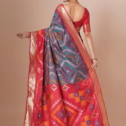 sareemall Woven Pochampally Silk Blend Saree image 3