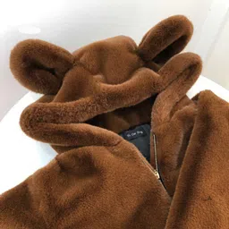 hoc Fur Solid Coat For Women image 2