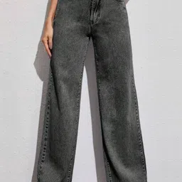 lahaba Women Boyfriend High Rise Black Jeans-picture-10