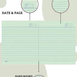 neelgagan No. 3 Copy, Canvas Bainding Copy Size, 432 Page 17x27 (16.5cm X 20.5cm) 1-Part Ruled image 2