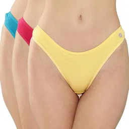 leading lady Pack of 3 Panty Women Thong Yellow, Blue, Maroon Panty-picture-23