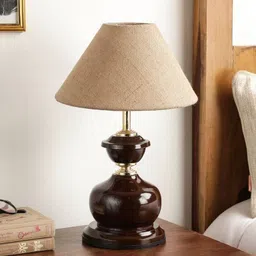foziq Brown Natural Fiber Table Lamp image 2