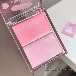 gege bear Dual Shade Cream Blush Pallete Korean Style Dewy Finish for Cheeks and Lips image 5