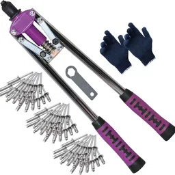 digital craft 17Inch Dual Handle Rivet Gun 2.4, 3.2& 4.0mm Compatible with Blind Rivets, Glove Heavy Duty Slow Hitting Rivet Gun-picture-20