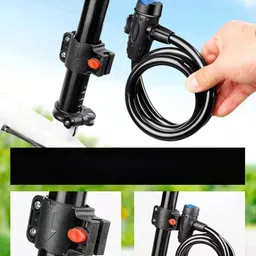 manogyam Security Guard Against Theft Smart E-bike Steel Wire Cable Accessorie Bicycle Lock image 5