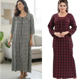priyanshu nighty wear Pack of 2 Women Nighty-picture-35