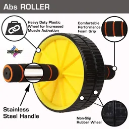 fitfun TUMMY TRIMMER WITH AB WHEEL, TONING TUBE AND FOAM HAND GRIP Fitness Accessory Kit Kit image 3