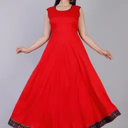 dss fashion Women Printed Cotton Rayon Anarkali Kurta image 5