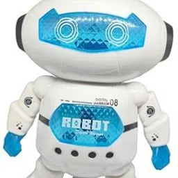 webtechgroup Dancing Robot Toy with 3D Lights & Music | Walking and Rotating Head for Kids image 5
