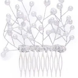 dressberry Silver-Plated Bead Hair Styling Comb Pin Hair Pin-picture-11