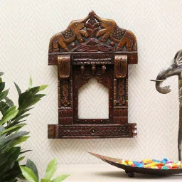 craft tree Brown Solid Wood Jharokha image 1