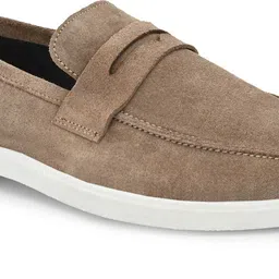 just leather Men Suede Leather Loafers with Bow -Cushioned Comfort, Durable & Everyday Luxury Loafers For Men image 2